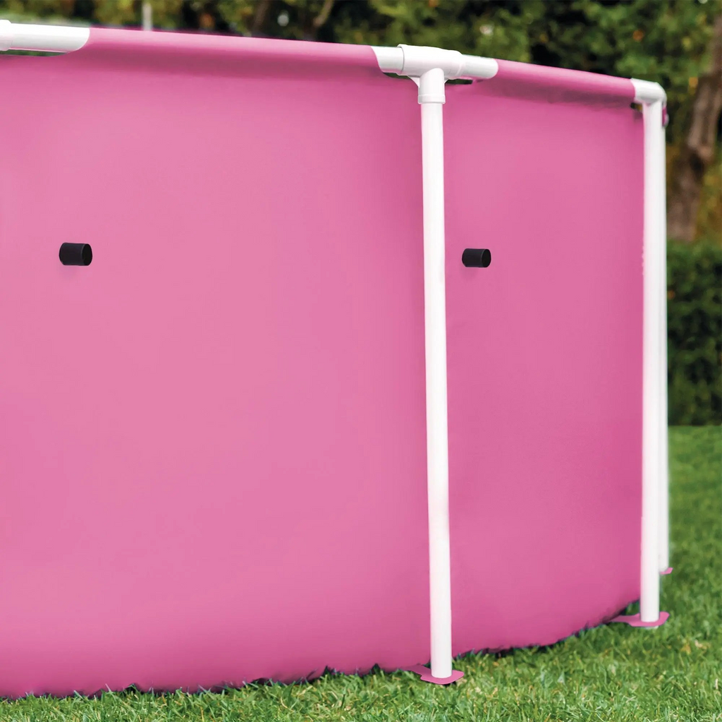 8Ft X 30In Pink Metal Frame Above Ground Swimming Pool