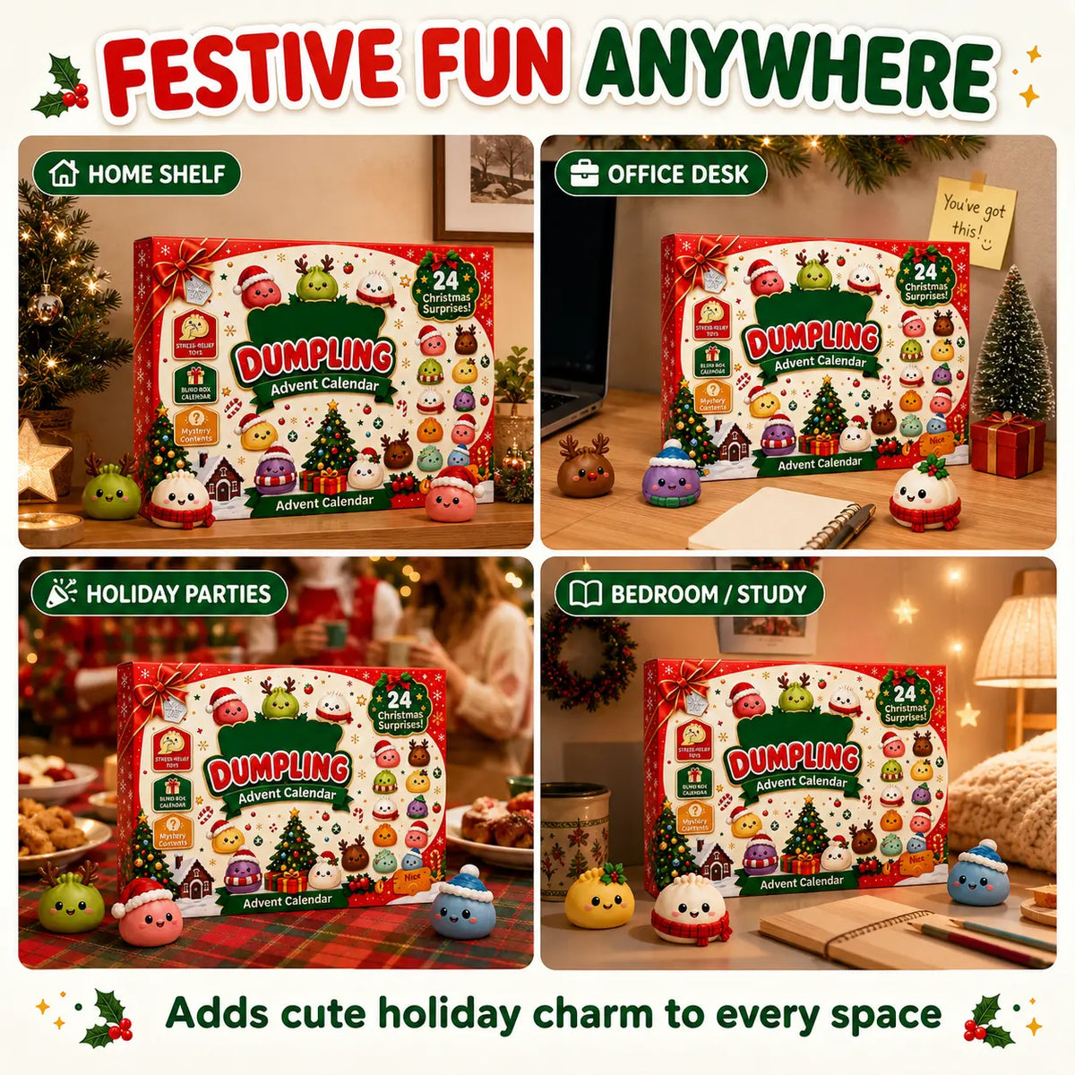 2026 Dumpling Squishy Advent Calendar - Indoor Recreation Stress Relief Toy