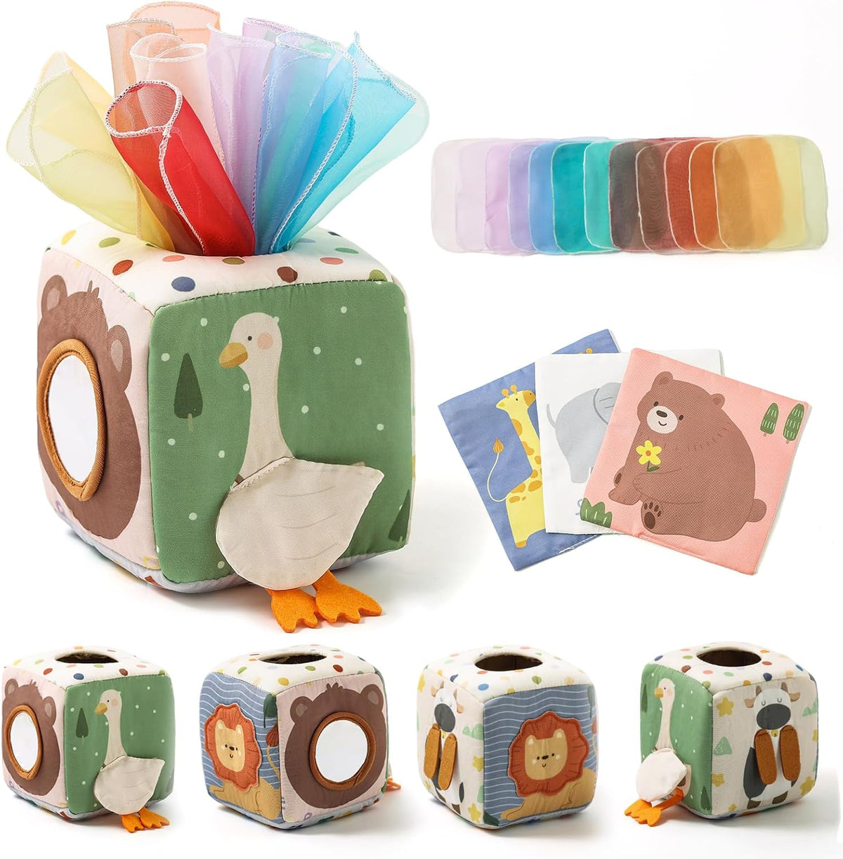 Montessori Baby Tissue Box Sensory Toy