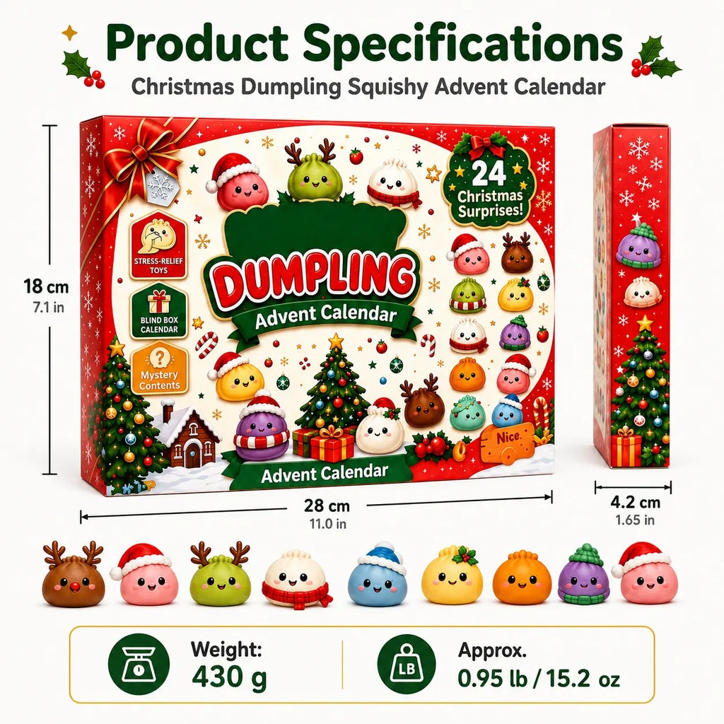 2026 Dumpling Squishy Advent Calendar - Indoor Recreation Stress Relief Toy