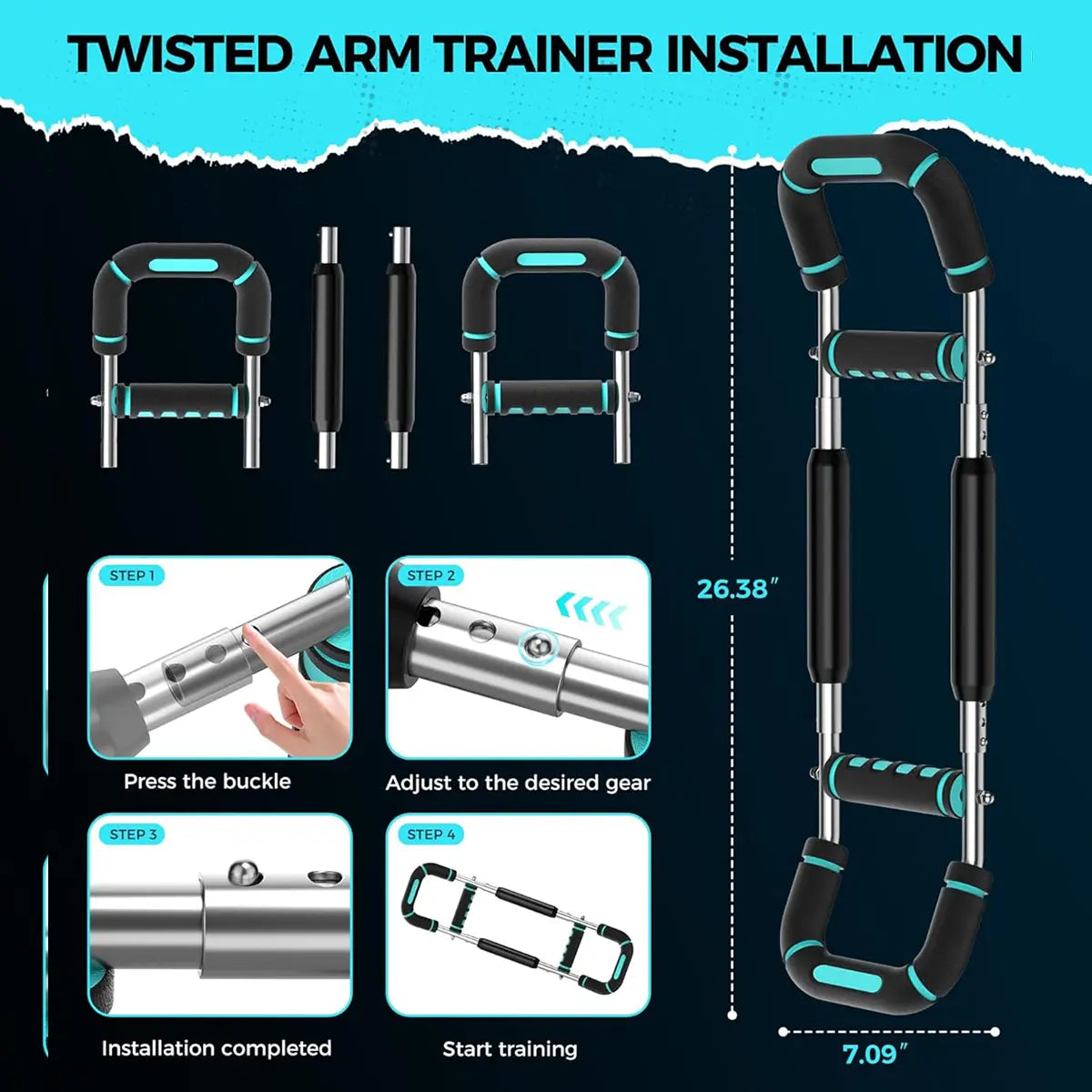 Adjustable Power Twister Bar Arm Trainer