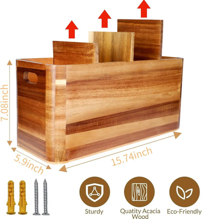 Wooden kitchen storage box