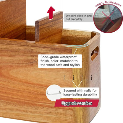 Wooden kitchen storage box